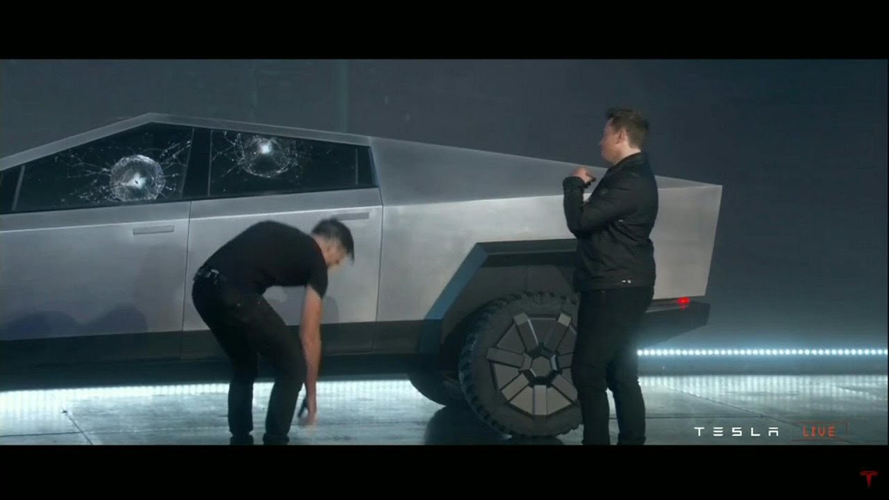 Tesla suffers broken glass mishap at launch of new truck | AFP - YouTube