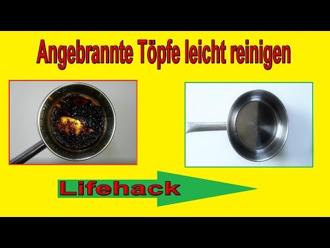 Stark Angebrannte Töpfe reinigen – Hausmittel - Backpulver Lifehack – Angebrannten Topf säubern