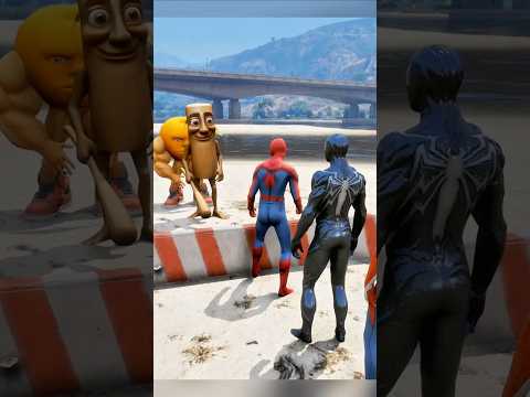 TEAM SPIDER-MAN VS TEAM BRAINROT SLAP CHALLENGE 👋| #Shorts | #gta5