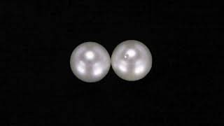 10k Yellow Gold Cultured 7.0 mm Pearl Stud Earrings Gorgeous!