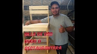 Silla de uso rudo o restaurantera