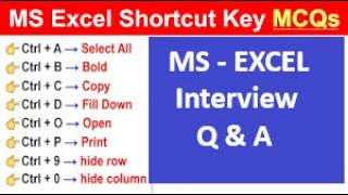 Excel Shortcuts💥| Excel WFM Interview Q & A | MS-Excel