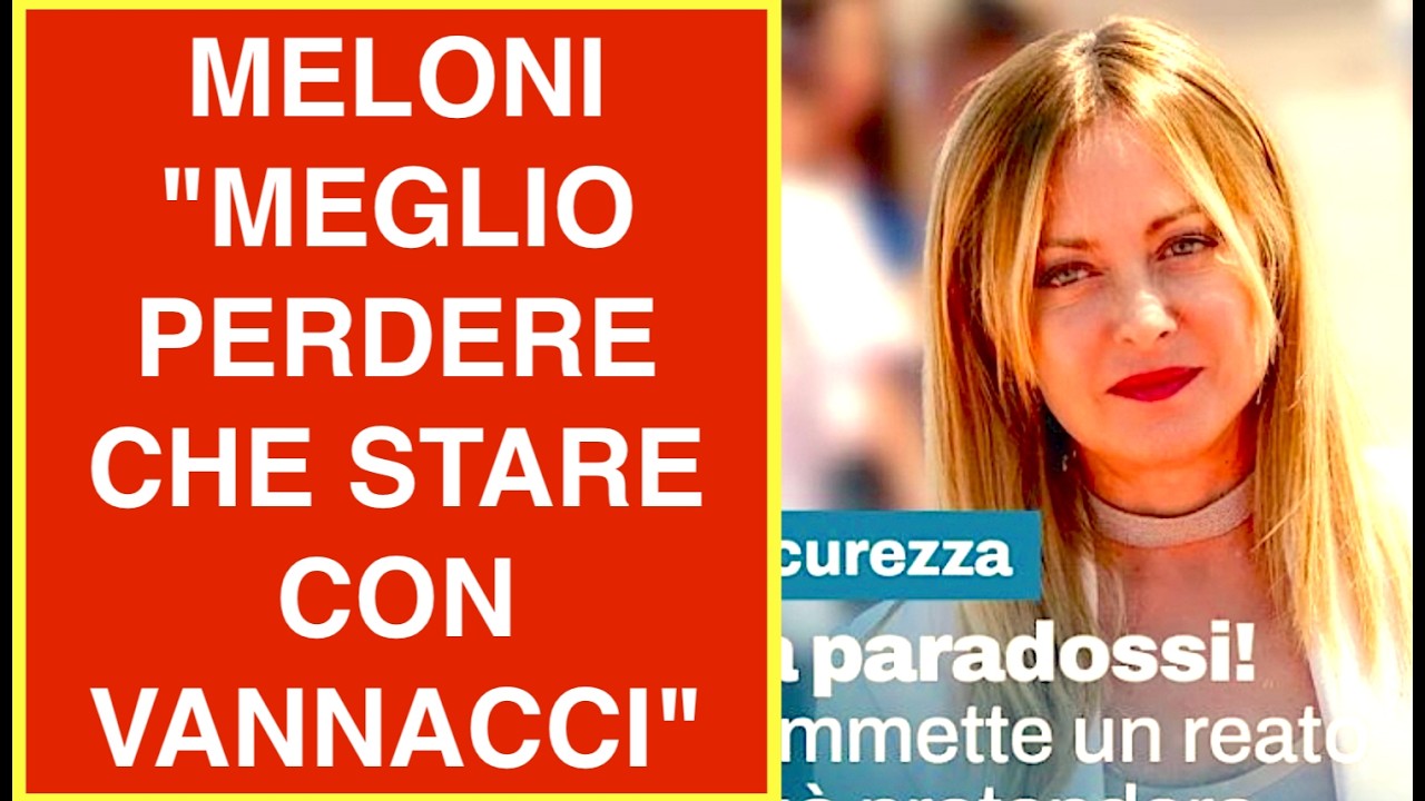 "MEGLIO PERDERE CHE STARE CON LUI" MELONI VUOLE BATTERE VANNACCI