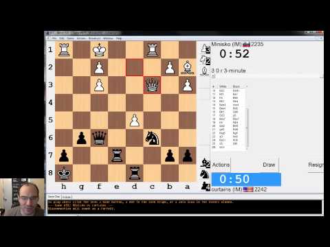 3 minute chess #330: IM Milan Pacher vs IM Greg Shahade
