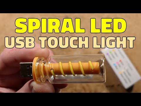 Inside a USB spiral light with touch dimming (good for parts)