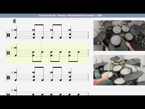 🥁 Come As You Are   Nirvana   Rockschool Drums Grade 1   2024