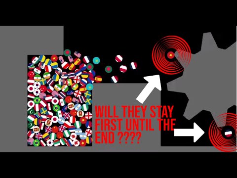 COUNTRY PROLIFERATION RACE #2 - Who will survive (42 country) ! - #MarbleRace #Algodoo