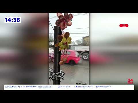 Tormenta Eléctrica sorprendió a vecinos de Linares | 24 Horas TVN - Red Maule