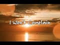 I Won't Complain-Wess Morgan