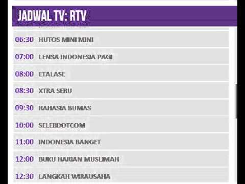 Jadwal rtv hari ini 13 juli 2014