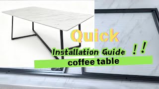 Modern Steel & Marble Coffee Table – Quick Setup, Stunning Design!