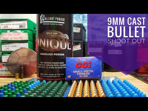 9mm 124gr Cast Bullet Shoot Out - Comparing 3 Lee Molds To FMJs - 356124TLTC / 3561252R / 358125RN