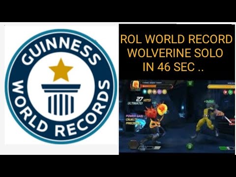 WORLD RECORD!!!!! ROL WOLVERINE SOLOED BY CGR IN 46 SEC.................