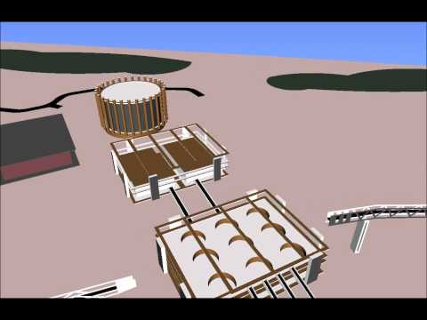 Iron ore processing plant process animation