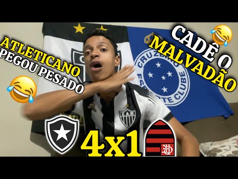 React GOLEADA DO BOTAFOGO NO Flamengo | ATLETICANO tirando SARRO do Flamengo| BOTAFOGO 4x1 FLAMENGO