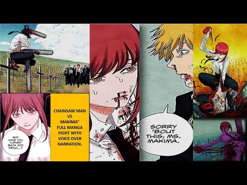 Makima vs Denji-Chainsaw Man Manga(Colored)