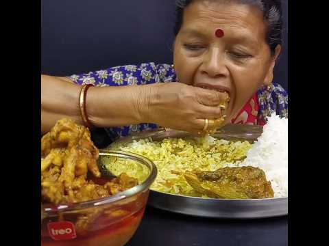 SPICY FISH CURRY🔥 BASMATI RICE || #shorts #mukbangn #asmreating #mukbangasmr #asmr