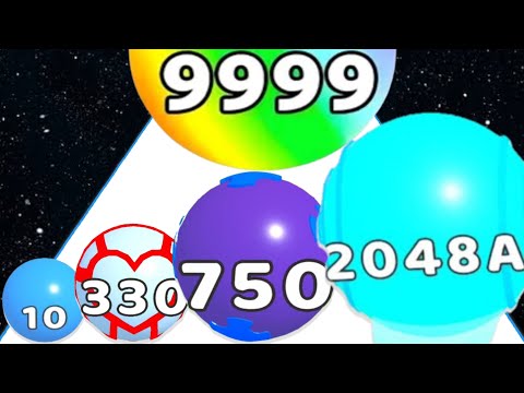 Ball Run Merge and Destroy - 3D Ball Run 2048 (Asmr Gameplay infinity, Freeplay)