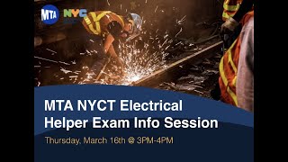 MTA NYCT Transit Electrical Helper Application Info Session (03-16-2023)