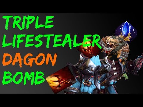 TRIPLE DAGON BOMB - Lifestealer + Spirit Breaker with AGHANIMS