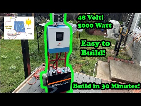 DIY Solar Power Cart Build! 5000 watt, 48 Volts, Portable, Powerful, Easy To Build!