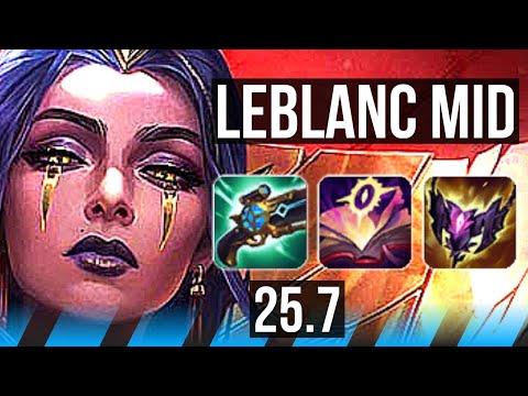 LEBLANC vs ZED (MID) | 14/0/6, Legendary | KR Master | 25.7