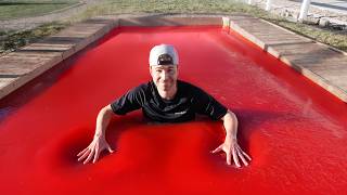 World&#39;s Largest Jello Pool- Can you swim in Jello?