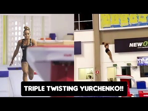 Rebeca Andrade 🇧🇷 reveals New TRIPLE Twisting Yurchenko vault Video 👀👀