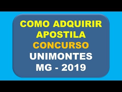 Baixar Apostila Concurso UNIMONTES MG 2019