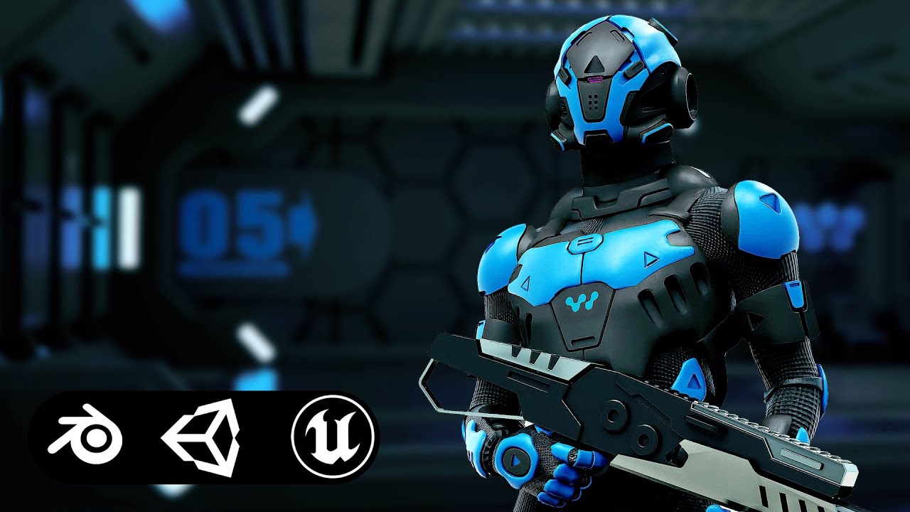 Mecha Soldier-J Auto-Rig Pro Rigged For Mixamo Unreal Engine Unity 3D Model