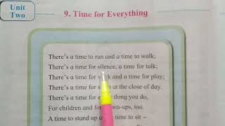 Std 4 English Unit 2 Poem -9 Time for Everything