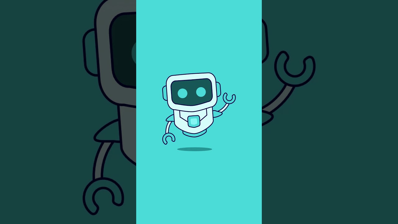 Humanoid robot waving hand vector illustration