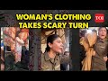 Pakistan Woman Mobbed By Angry Crowd Over Arabic Text On Clothes Female Cop Saves Woman In Lahore