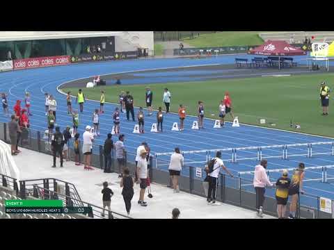U10 Boys 60m Hurdles Heat 5: 2022 Commonwealth Bank State Combined Events Championships - Saturday