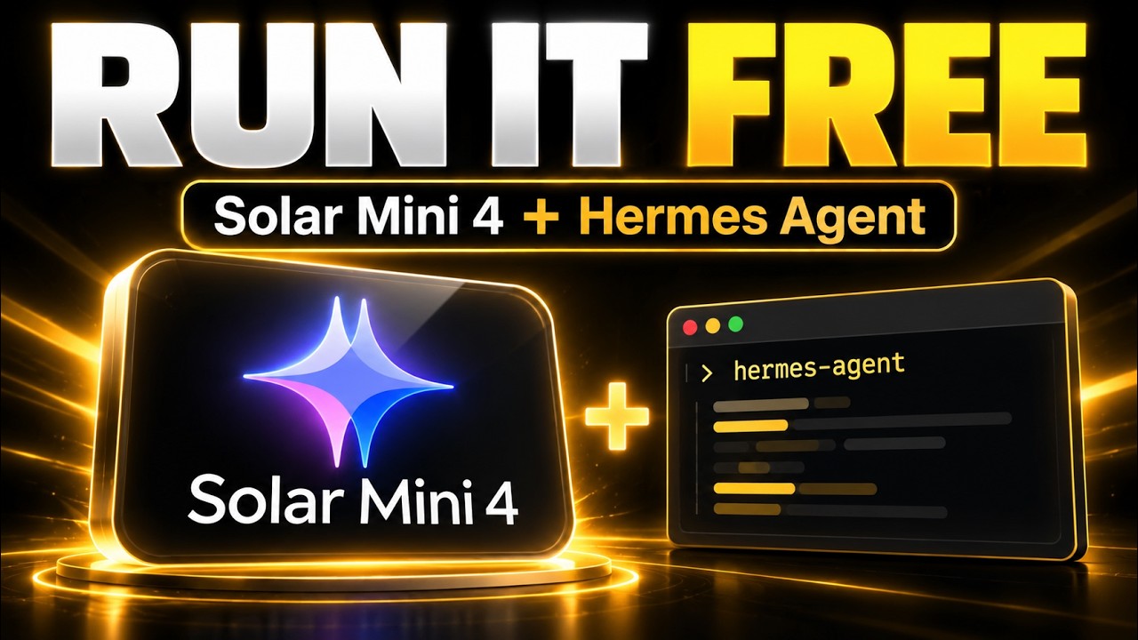 Run Hermes Agent FREE With Solar Mini 4