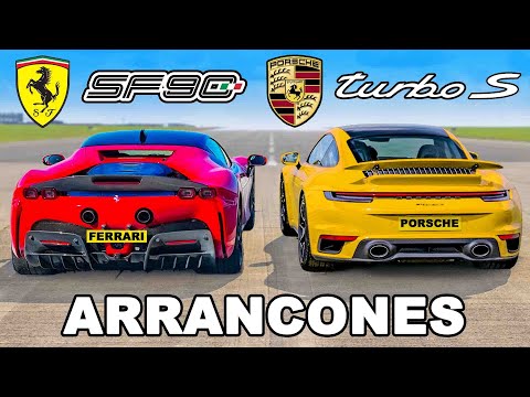 Ferrari SF90 vs Porsche 911 Turbo S: ARRANCONES