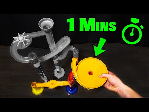 Can I build a marble race track in ONE minute??