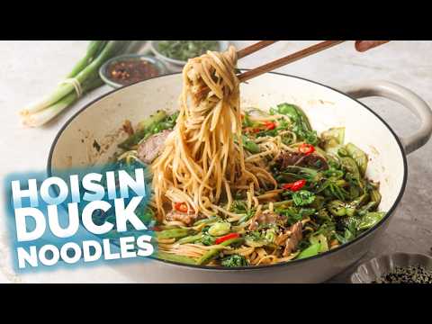 How To Make Hoisin Duck Noodles in 20 Mins! (Better Than Takeaway)