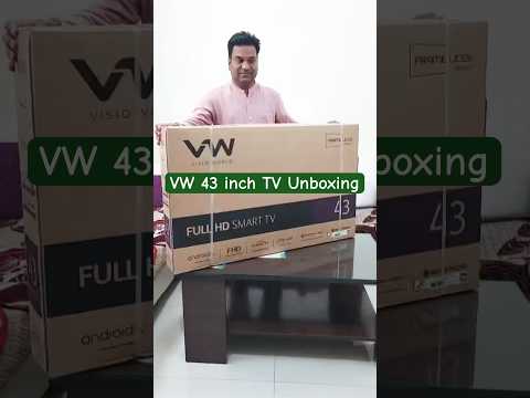 VW 109 cm (43 inches) Full HD Android Smart LED TV #vwtv #smartandroidtv #androidtv #tv #unboxing