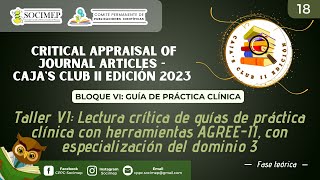 BVI-S18: Taller VI Lectura crítica de GPC con herramientas AGREE-II, especialización del dominio 3