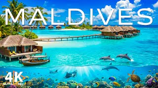 Maldives 4K ⛵ Stunning Beaches & Crystal Clear Waters Aerial Views - VIDEO 4K UHD