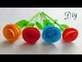 Easy And Beautiful Paper Rose Making DIY Origami Rose Flower