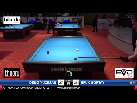 DENİZ YÜCESAN & UFUK GÖRTAY Bilardo Maçı - 2018 ERKEKLER 2.ETAP-6.Ön Eleme