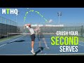 Tennis KICK SERVE Lesson - Overcoming Second Serve NERVES