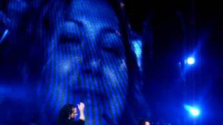 Nickelback Chad Kroeger talking to mom in mosh pit. Live