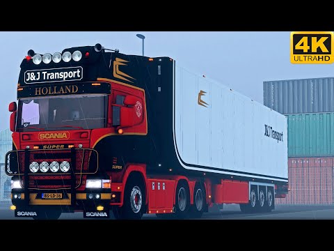 [G29] ETS2 (4K 60FPS) | PROMODS | SCANIA 164L 480 V8 | DIJON 🇫🇷 - HEILBRONN 🇩🇪 | RAINY DAY