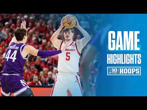 Northwestern at Nebraska | HIGHLIGHTS | Big Ten Men's Basketball | 02/14/2026