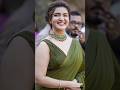 South Indian Actress Honey Rose Green Saree Look With Royal Smile Shorts Honeyrose Trending