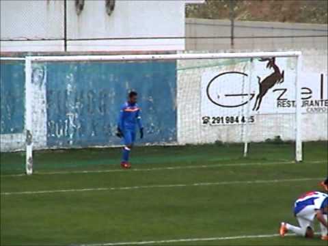 Penalty defendido, Hugo Tecelão (PORTOSANTENSE Vs Carvalheiro)