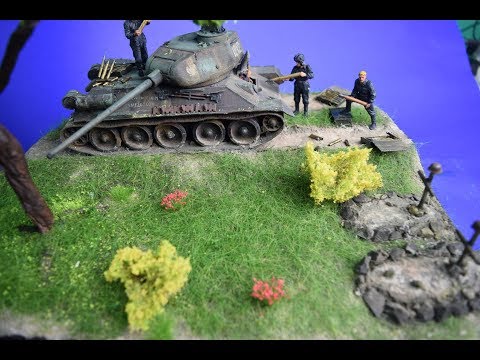 Diorama T34/85 Tank  1080p HD